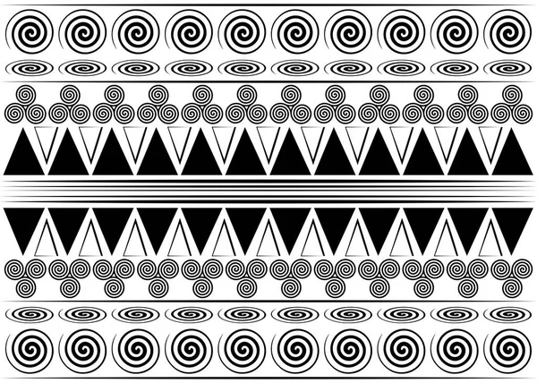 Tejido Estampado Africano Ornamento Étnico Hecho Mano Para Diseño Motivos — Vector de stock