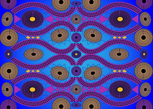 Tessuto Stampa Africana Ornamento Etnico Fatto Mano Vostro Design Motivi — Vettoriale Stock