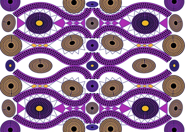 Tessuto vettoriale stampa africana, ornamento etnico fatto a mano per il vostro disegno, motivi etnici e tribali elementi geometrici. Texture vettoriale, afro tessile Ankara fashion style. Abito pareo wrap, stile batik — Vettoriale Stock