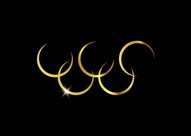 altın yüzük logo vektör