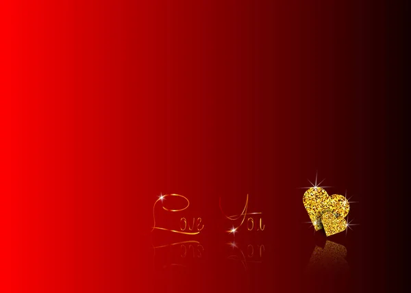 Набір Золотих Сердець Блискучої Мозаїки Форма Серця Від Золотого Блискучого — стоковий вектор