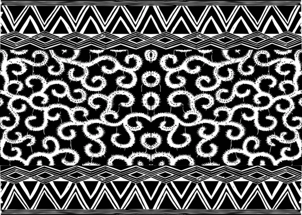 Afrikanischer Druckstoff Ethnische Handgefertigte Ornamente Für Ihr Design Stammesmotive Anthropomorphe — Stockvektor