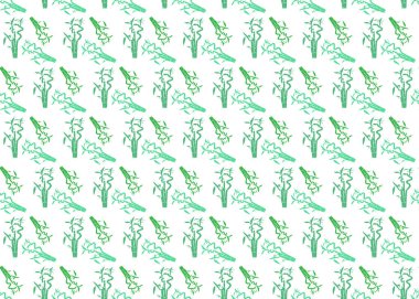 Vektör seamless modeli. Geleneksel Japon nakışı süsleme ile Japon yeşil çiçek bambu doku pastel renkler için tasarımınızı kağıt stili yazdırma