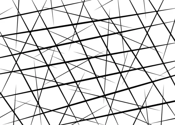 Lignes Chaotiques Aléatoires, Lignes Éparpillées, Lignes Chaotiques Aléatoires Texture Asymétrique Vecteur Abstrait Art simple élément rayé Illustration — Image vectorielle