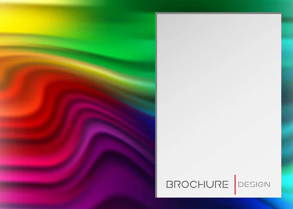 Rainbow Banner, Ink or Brush Stroke. Liquid Shape, Abstract Fluid soft Effect. Colorful gradient Wallpaper with Wave Shape in Movement. Vector Geometric Placard, Banner, Brochure Cover or Landing Page