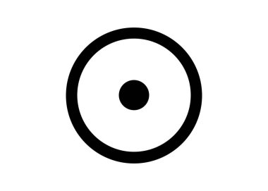 Güneş için daire içine alınmış nokta simya sembolü. Güneş'i ve çeşitli güneş tanrılarını temsil eden antik sembol. Güneş sistemi güneş sembolü Güneş temsil etmek için kullanılan. Vektör izole siyah ve beyaz renk 