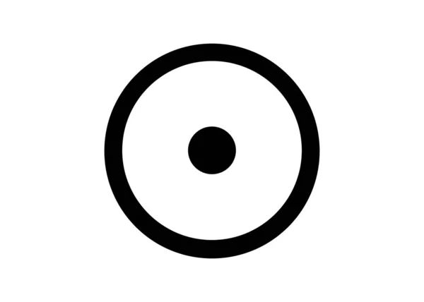 Το σύμβολο για τον ήλιο σε κύκλο. Αρχαίο σύμβολο που εκπροσωπεί τον ήλιο και διάφορους Θεούς του ήλιου. Ηλιακό συστηματικό σύμβολο που χρησιμοποιείται για να εκπροσωπεί τον ήλιο. απομονωμένο μαύρο και άσπρο χρώμα — Διανυσματικό Αρχείο