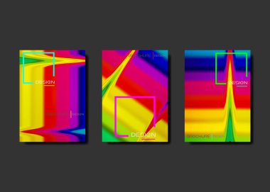 Gradyan sıvı poster serin broşür ayarlayın. Sıvı renk arka plan tasarımı. Özgün Sunu şablonları. Yaratıcı el ilanı ve broşür, sunum, afiş, broşür kapakları. Modaya uygun fütüristik tasarımı ayarlayın