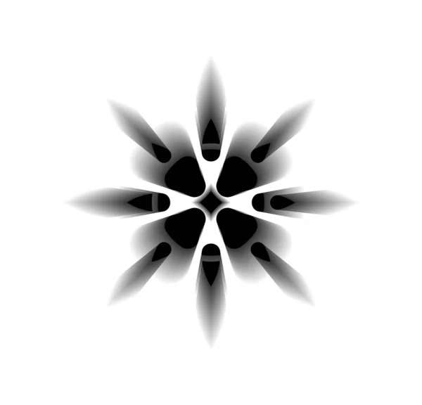 Posvátný květ, keltský styl lineární hvězda s kruhovým symbolem. Lineární uzel logo, Wiccan tetování pro ochranu, mystická geometrie. Wicca Prastará okultní věštecká ikona. Vektor izolovaný na bílém — Stockový vektor