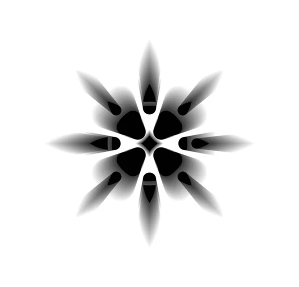 Flor sagrada, celta como estrela linear estilo com símbolo círculo. Logotipo de nó linear, tatuagem Wiccan para proteção, geometria mística. Ícone de adivinhação oculto Wicca Ancient. Vetor isolado em branco —  Vetores de Stock