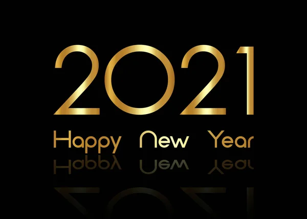 2021 Happy New Year Gold Texture Modern Background Vector Isolated — Stock Vector