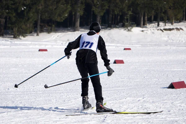 Deltagare Praktiken Den Sista Dagen Tävlingen Ski Championship — Stockfoto