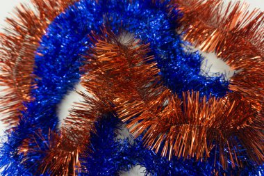 Noel ve yeni yıl mavi ve kırmızı tinsel, Festival arka plan