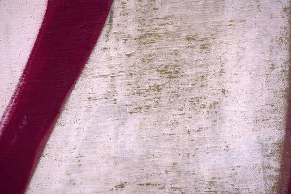 Closeup Licht Beige Textuur Walls Een Rode Streep — Stockfoto