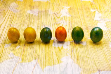 Beyaz arka plan üzerinde Paskalya yumurtaları çiçek taze yeşil çimen