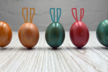 Paskalya yumurtaları gelenek geleneksel vintage beyaz sembolü