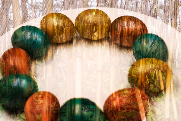 Paskalya noktalar çizgili sembolü geleneği zanaat ayarla.