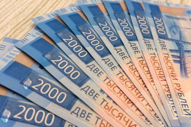 Rus banknotların arka plan maaş tasarruf stok kayıt