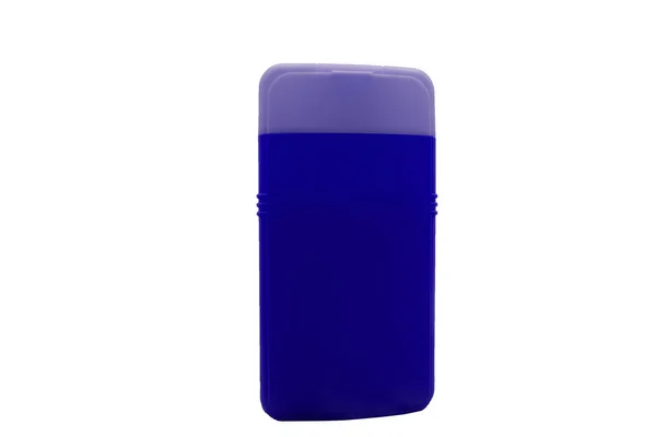 Plastic Fles Shampoo Man Accessoires Badkamer Closeup — Stockfoto