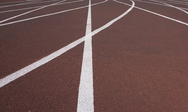Futbol sahası doğal çim bir stadyumda, çizgi ile
