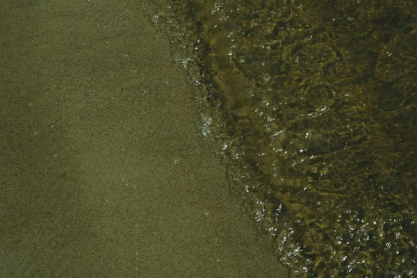 Marea Sabbia Confine Con Acqua — Foto Stock