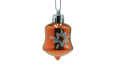 Turuncu Noel oyuncak koni varil izole .