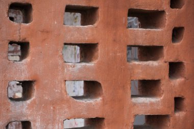 eski beton duvar ile fayans, kırık korku sahnesi kullanın