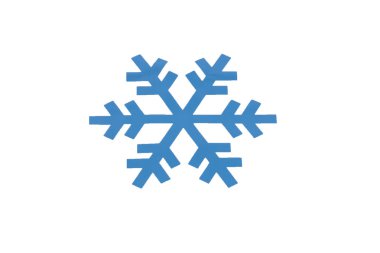 beyaz zemin üzerine parlak mavi kar tanesi süs stüdyo yakın çekim