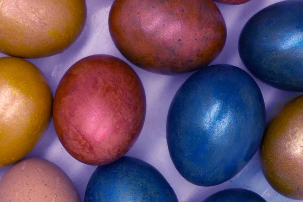 Semana Santa Semana Santa Huevos Pascua Pintados Sobre Fondo Madera — Foto de Stock