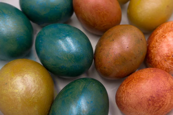Huevos Pascua Fondo Enfocado Suave — Foto de Stock