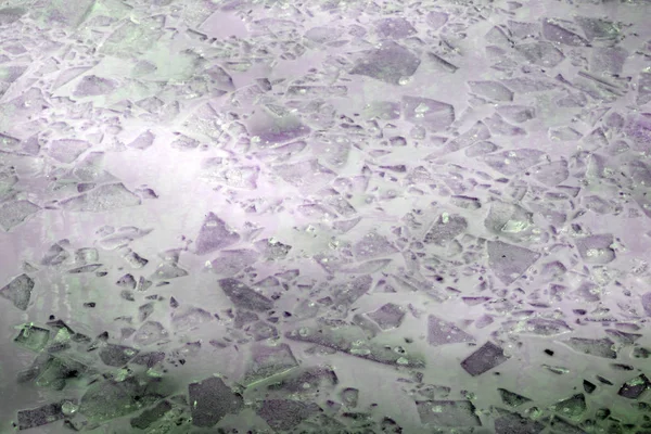 Textura Cristales Hielo Sobre Superficie Charco Congelado — Foto de Stock