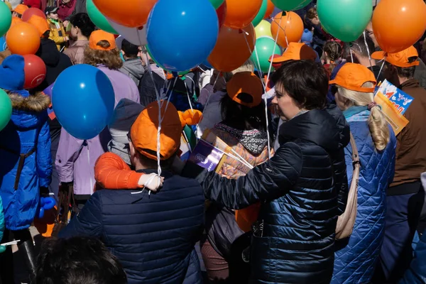 Berezniki Rusko Květen 2018 Výkon Vojenského Orchestru Během Května Svátek — Stock fotografie