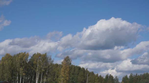 Pilvi Aika Saumaton Pilvi Silmukoita Jyrkät Cumulus Syöksyy Saumaton Pilvi — kuvapankkivideo
