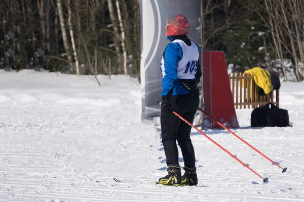 Een Skiër Kale Berg Regio Boven Boomgrens Harjedalen Zweden — Stockfoto