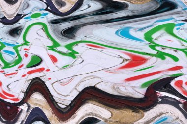 Sıvı kağıt mermer boya arka planı. Akışkan boya, soyut doku, sanat tekniği. Akrilik canlı renklerin renkli karışımı.