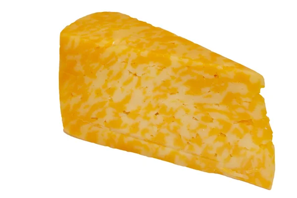 Мраморный Сыр Изолированный Белом Фоне Рецепт Белка — стоковое фото