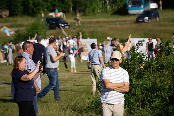 Russland Berezniki Juli 2018 Besucher Eines Open Air Konzerts Beim — Stockfoto