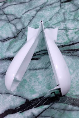 Beyaz Balık tutma besleyici roket besleyici Balık tutma beyaz arka plan yakın çekim için .