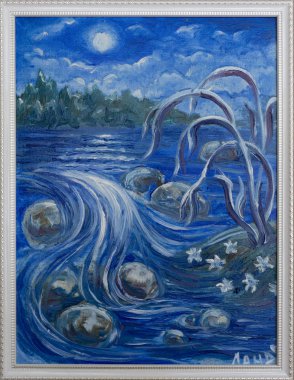 yağlıboya kelebek resminin yakın çekim parçası - Rusya Berezniki 22 Mart 2018 .