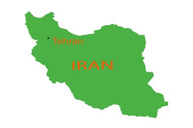 Harita pin yer planı üzerinde Iran büyütme .