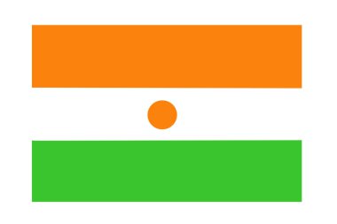 Nijer kağıt bayrağı vatanseverlik arka plan. Nijer 'in Ulusal bayrağı