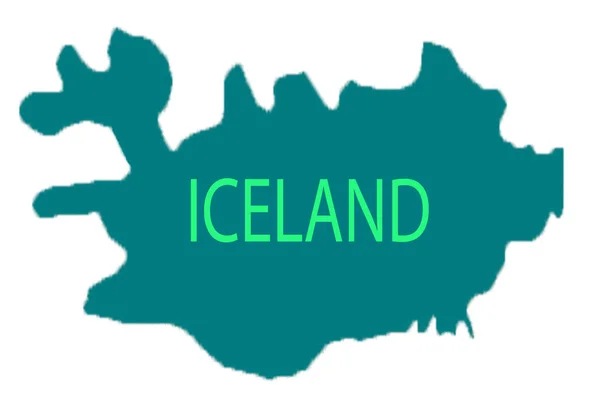 Ρέικιαβικ καρφώθηκε στο χάρτη της Ισλανδίας . — Φωτογραφία Αρχείου