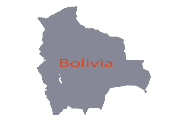 Bolívia colocar política política estrada mar sul mapa do mundo — Fotografia de Stock