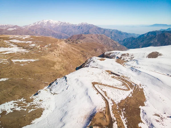Hermosa Ciudad Nevada Andes Mountains Donde Gente Hacer Deportes Nieve —  Fotos de Stock