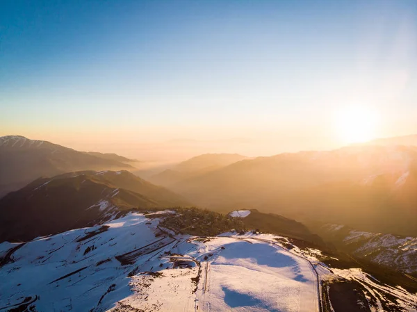 Снежный Городок Андах Куда Люди Ходят Заниматься Снежными Видами Спорта — стоковое фото