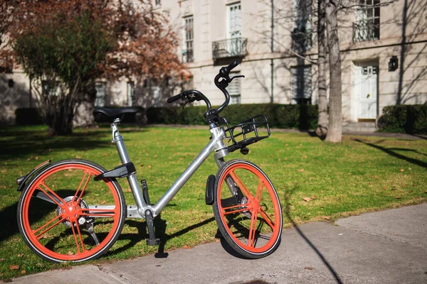 Bicicleta Pública Ciudad Nuevo Sistema Transporte Las Ciudades Modernas — Foto de Stock