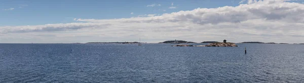 Panorama Vista Mar Desde Hanko Finlandia Con Guardia Costera Día — Foto de Stock