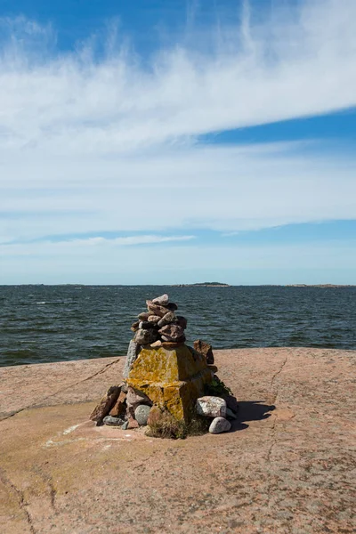 Nejjižnější Bod Pevninského Finska Nacházející Mimo Města Hanko Tímto Rock — Stock fotografie
