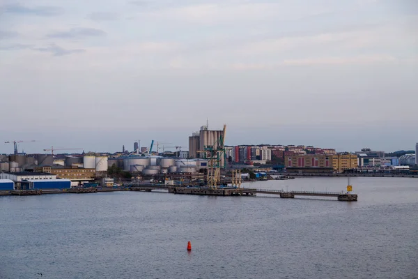 Redaktionellt 2018 Stockholm Sverige Olja Terminal Frihamnen Vartan Och Hamnen — Stockfoto