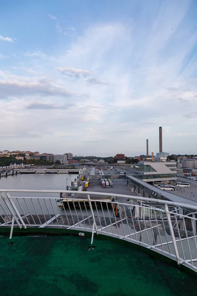 Redactie 2018 Stockholm Zweden Auto Ferry Baltic Princess Aankomst Vroeg — Stockfoto